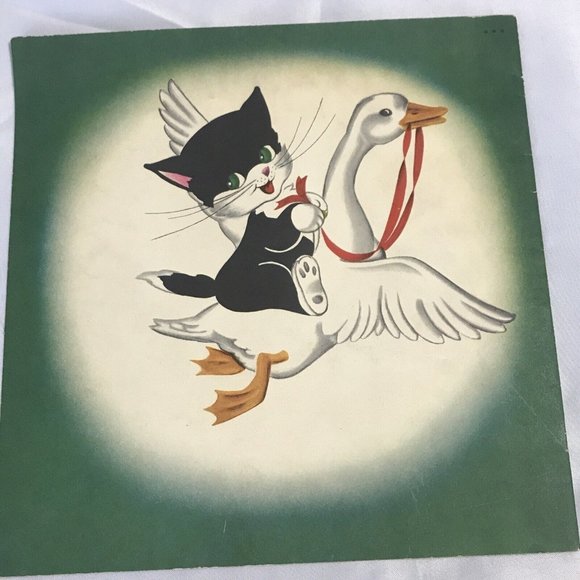 FUZZY WUZZY KITTEN Book 1947 Mother Goose Children’s Story - Picture 5 of 10